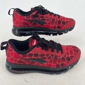 Onemix Running Jogging Shoes MENS Red Black Lace Up Athletic Sneakers SIZE 6.5